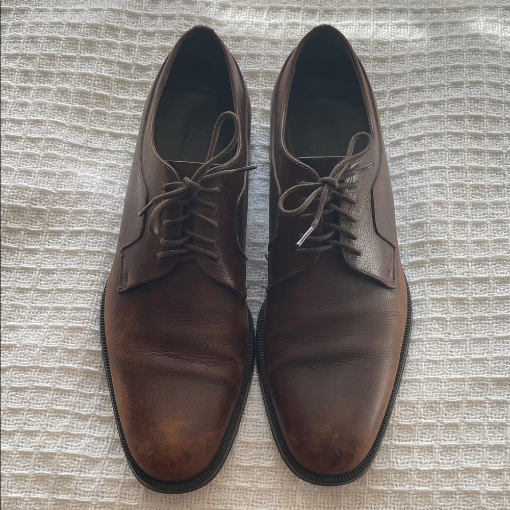 Ferragamo Men's Brown Leather Dress Shoes